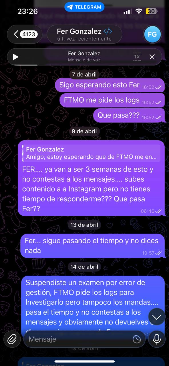 Captura: insistencia entre el 7 y el 13 de abril