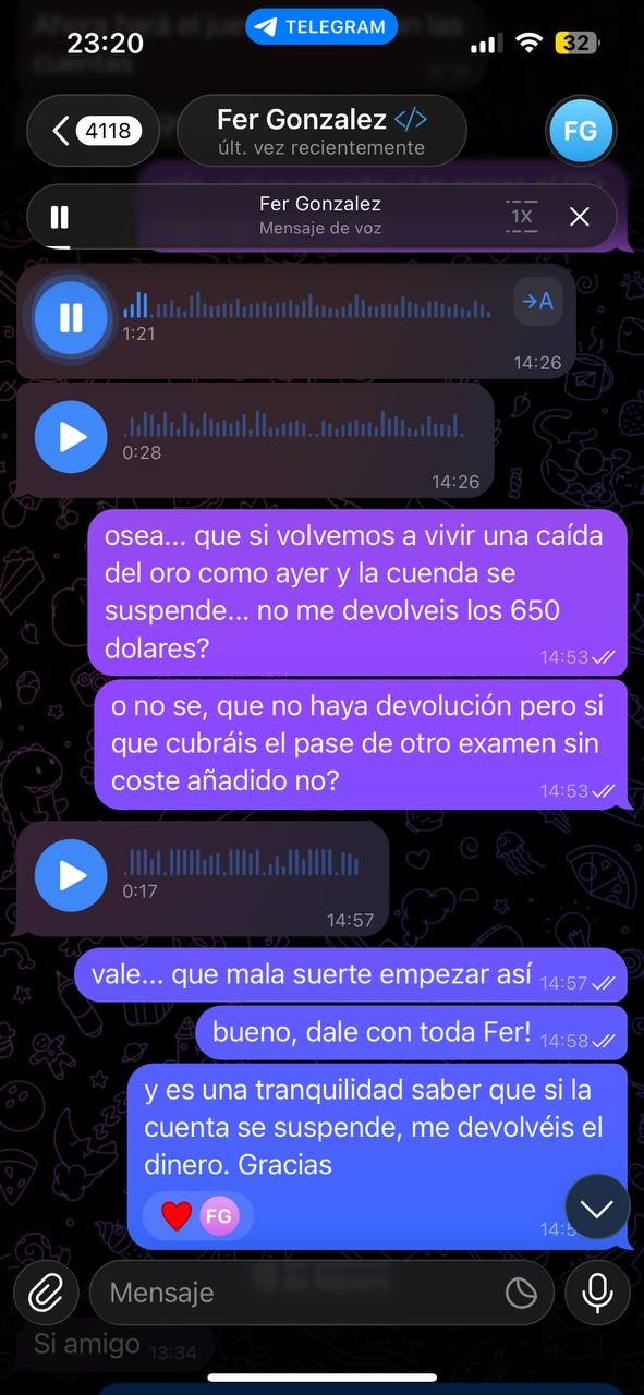 Captura: promesa de devolver los 650 dolares